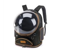 New Upgrade Cat Carrier Backpack, Expandable Pet Carrier with Bubble Window, Ventilation Design, Airline Approved for Small Medium Dogs Cats, Hands-Free Travel for Hiking Camping(A black)