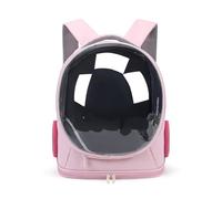 New Upgrade Cat Carrier Backpack, Expandable Pet Carrier with Bubble Window, Ventilation Design, Airline Approved for Small Medium Dogs Cats, Hands-Free Travel for Hiking Camping(B Pink)