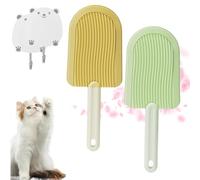New Upgrade Cat Tongue Brush, Celery Pets Cat Tongue Comb, Cat Tongue Licking Hair Comb, Multifunctional Tongue Cat Brush, Pet Massage Comb for Remove Floating Hair (Yellow+Green)