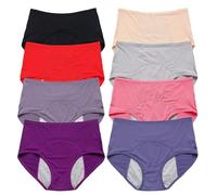 New Upgrade Leakproof Ladies Underwear,High Waist Leakproof Underwear Plus Size Briefs,Incontinence Underwear for Women (L,8Pcs)
