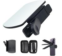 New Upgrade Universal Mobile Phone Reflection Camera Mirror Clip Kit,Angle Adjustable Smartphone Camera Mirror Reflection Kit,Portable Allows Reflection Shots for Easy Travel Photography (Black)
