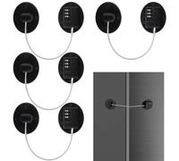 New Upgraded Fridge Door Locks, Windspeed 4 Pack Refrigerator Lock Combination Lock for Fridge Door Lock Safety First Freezer Lock for Upright Freezer Lock