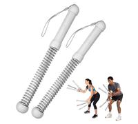 New Upgraded Weighted Ropeless Battle Ropes for Home Gym,Workout Equipment for Men&Women,Portable Arm Exerciser Battle Ropes,HIIT Workouts,Upper Body Strength Training at Home&Outdoor,2PCS (Gray)