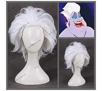 New Ursula Cosplay Wig The little Mermaid White Short Synthetic Hair Cosplay Rick Wig White Hair Halloween Costumes Accessories