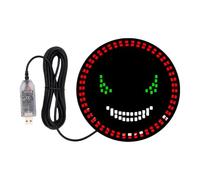 New USB Car Night Decoration Lamp Round Face Expression Lamp Lamp Face Devil's Essential Fashion Fly Modification C Z9Q0 Car Son