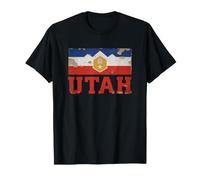 New Utah Flag Typography Beehive State Pride Vintage T-Shirt