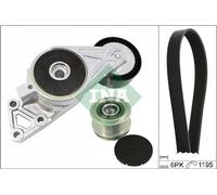 INA V-Ribbed Belt Kit 529047020 – Multi-ribbed with Freewheel Pulley – for VW/Audi/Skoda