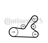 VRIBBED BELT SET 6PK1145K4 FOR PEUGEOT 307/Break/SW KFW /KFU 1.4L NFU 1.6L 4cyl