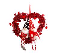 New Valentines Day Wreath for Front Door, Artificial Heart Wreath, Valentine's Garland Decoration Home