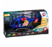 New Vehicles Toy Set - Assorted Police Car, Rally Racer, Tow Truck, Garbage, Fire Engine & Helicopter - Lights & Sounds, Includes Batteries 3+ Kids A-13 (Helicopter)
