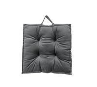New Velvet Booster Cushions Super Soft Comfortable Polyester Filling Cushions Thick Seat Pads Adults Chair Armchair Garden Firm 45 cm Square Seat Pads with Supportive 10 cm Thickness (Charcoal)