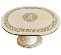 New Venus Beige Italian Oval Lamp Table