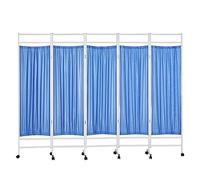 New Vers Room Divider Portable 5Panel Metal Bed Partit for Adults Ideal for Classrooms Hospitals & Kids RoomsBlue Color 250cm Width (8.2ft)