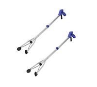 [New Version] 2 Pack Foldable Reacher Grabber Tool, Long 32" Foldable Extender Gripper Tool, Suction Cups for Precise Work, Claw Trash Garbage Picker, Garden Nabber, Mobility Aid Pick Up Tool