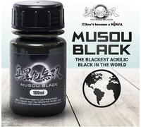 New version Kokushoku Musou Black Blackest Water-based Acrylic Paint 100ml Ninja