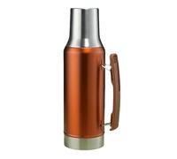 New Version Stainless Steel Vacuum Insulated 1.2L Yerba Mate Tea - Cold for 48 Hours - Iced for 20 Hours -Dishwasher Safe - Travel Mug for Cold or Hot Drinks BPA-Free Thermal Flask (Orange)