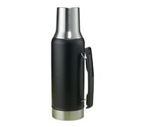 New Version Stainless Steel Vacuum Insulated 1.2L Yerba Mate Tea - Cold for 48 Hours - Iced for 20 Hours -Dishwasher Safe - Travel Mug for Cold or Hot Drinks BPA-Free Thermal Flask (Black)