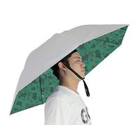 NEW-Vi Fishing Umbrella Hat Folding Sun Rain Cap Adjustable Multifunction Outdoor Headwear (Silver/Camouflage(Single layer))