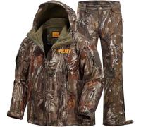 NEW VIEW Camo Hunting Clothes for Men,Quiet Warm Hunting Jacket and Pants,Water Resistant Hunting Suit for Deer Duck Bow Hunt, Nv Camo Tree, X-Large