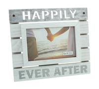 New View Wooden Panel Photo Frame 6''x4'' Happily Ever After