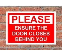 New Vintage Metal Tin Sign Please Ensure The Door Closes Behind You Outdoor Yard & Home Bar Club Bathroom Wall Decoration Signs 12x8inch