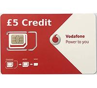 NEW Vodafone Pay As You Go Triple Cut Sim Card (Standard, Micro & Nano Size) With £5 Credit Preloaded Delivered by Signed For Delivery