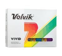 New Volvik Vivid Multi-Performance and 3-Piece Construction Unique Bright Matte Color Finish Golf Ball. 1 Dozen (Assorted X)