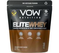 New VOW Nutrition EliteWhey Protein 900g, 30 Servings, Quality Protein with Naturally Occurring BCAAs, Informed Sports Approved (Chocolate Cookie)