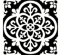 New WallPops FP2475 Gothic Peel Stick Floor Tiles Blacks Set Of 10 Pieces Uk