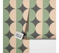 New Walls Retro Wallpaper 70s Green Beige Circle Pattern Vintage Living Room - 10.05 x 0.53 m