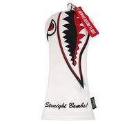 New War Shark Flying Tiger Warshark Golf Driver Headcover for Taylormade M3 M4 M5 M6 SIM Golf Club (White Driver Cover)