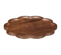 New Warm Earth Wooden Scalloped Edge Tray, Place Perfumes, Jewellery, Or Decorative Pieces on Top, Perfect to Place on your Vanity, Coffee Table, or Dresser Elevating Your Space.