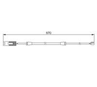 New Warning Contact, brake pad wear for BMW:7,E38,7 Sedan 34351182064