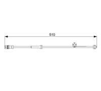 Brake pad wear sensor Disc Brake 1 987 473 029 BOSCH for PORSCHE BOXSTER Spyder