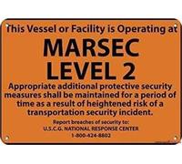New Warning Metal Tin Signs Notice Security Measures For Access Control Maritime Signs Street Sign Metal Sign Plaque Poster 8X12 Inches