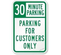 New Warning Plaque Wall Decor 30 Minutes Parking - Parking Customers Only Metal Tin Signs Yard Sign Office Sign Outdoor & Indoor Safety Sign 8 X 12 Inch