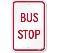 New Warning Plaque Wall Decor Bus Stop Safety Metal Tin Signs Yard Sign Office Sign Outdoor & Indoor Safety Sign 8 X 12 Inch