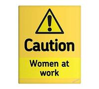New Warning Plaque Wall Decor Caution Women at Work Street Homes Metal Tin Signs Yard Workplace Outdoor & Indoor Safety Sign 8"x12"