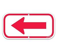 New warning plaque wall decor left side red arrow street metal tin signs yard sign office sign outdoor & indoor safety sign 8×12 INCH