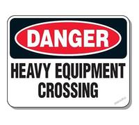 New warning plaque wall decor mining site traffic warning - danger heavy equipment crossingaluminum metal tin signs yard sign office sign outdoor & indoor safety sign 8×12 INCH