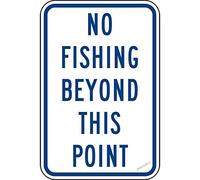 New Warning Plaque Wall Decor No Fishing Beyond This Point Warning Caution Notice Fade Resistant Metal Tin Signs Yard Sign Office Sign Outdoor & Indoor Safety Sign 8 X 12 Inch
