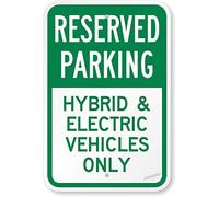 New Warning Plaque Wall Decor Reserved Parking - Hybrid & Electric Vehicles Only Metal Tin Signs Yard Sign Office Sign Outdoor & Indoor Safety Sign 8 X 12 Inch