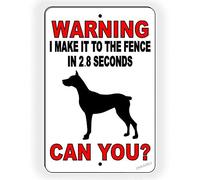 New Warning Plaque Wall Decor WARNING I Can Make It To The Gate In 2.8 Seconds Can You dog Fashion Chic Rust Free Metal Tin Yard Office Sign Outdoor & Indoor Safety Sign 8 X 12 Inch
