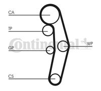Timing Belt Kit + Water Pump CT1028WP3 CONTINENTAL CTAM for VW SKODA AUDI SEAT