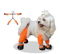 New Waterproof Dog Boots, Anti-Slip Adjustable Dog Pet Paw Protectors, Foot Reflective Design Dog Boots with Suspender, Dirty-Proof Dog Shoes for Small Medium Dogs Outdoor Walking Running Hiking (L)