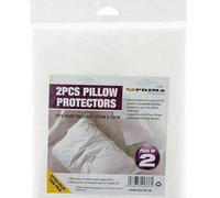 New Waterproof Mattress Protector Cover Fitted Sheet Bed Cover Vinyl Plastic (2Pcs Pillow Protector)