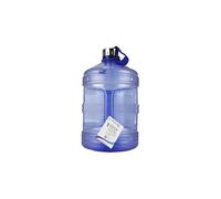 New Wave Enviro Iconic 1 Gallon Round BPA Free Water Bottle with Stainless Steel Cap and Integrated Handle, Ideal for Gym and Outdoor Life, Blue