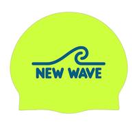 New Wave Swim Cap - Silicone Swim Hat Swim Buoy (Fluorescent Green)