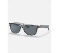 New Wayfarer Polarised Sunglasses in Polished Transparent Grey