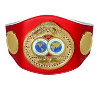 New WBC World Boxing Championship Belt Replica - Adult Size Green Leather Belt with 3D Design and Gold-Plated Plates & Buckle - Ideal for Gifts and Fan Displays (IBF Belt)